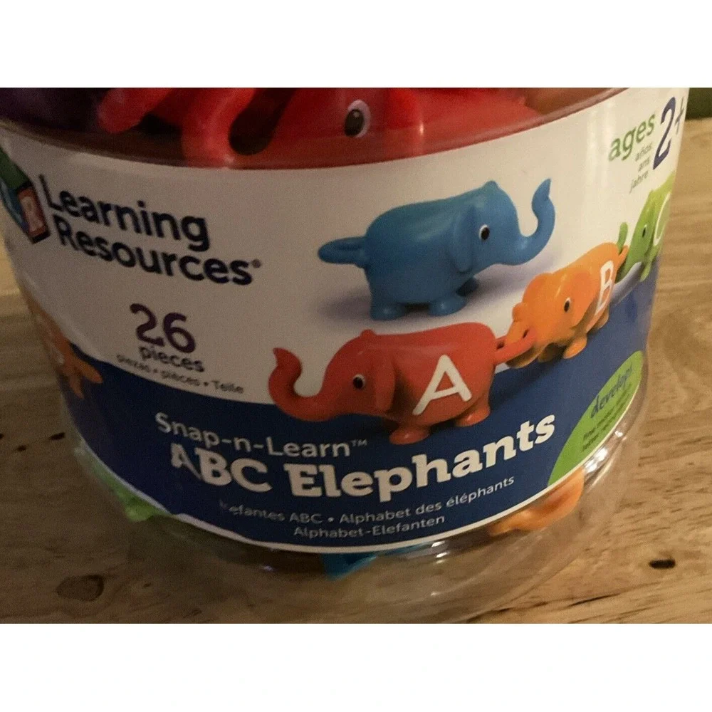 Learning Resources Snap-n-Learn ABC Elephants 26 Pieces‎